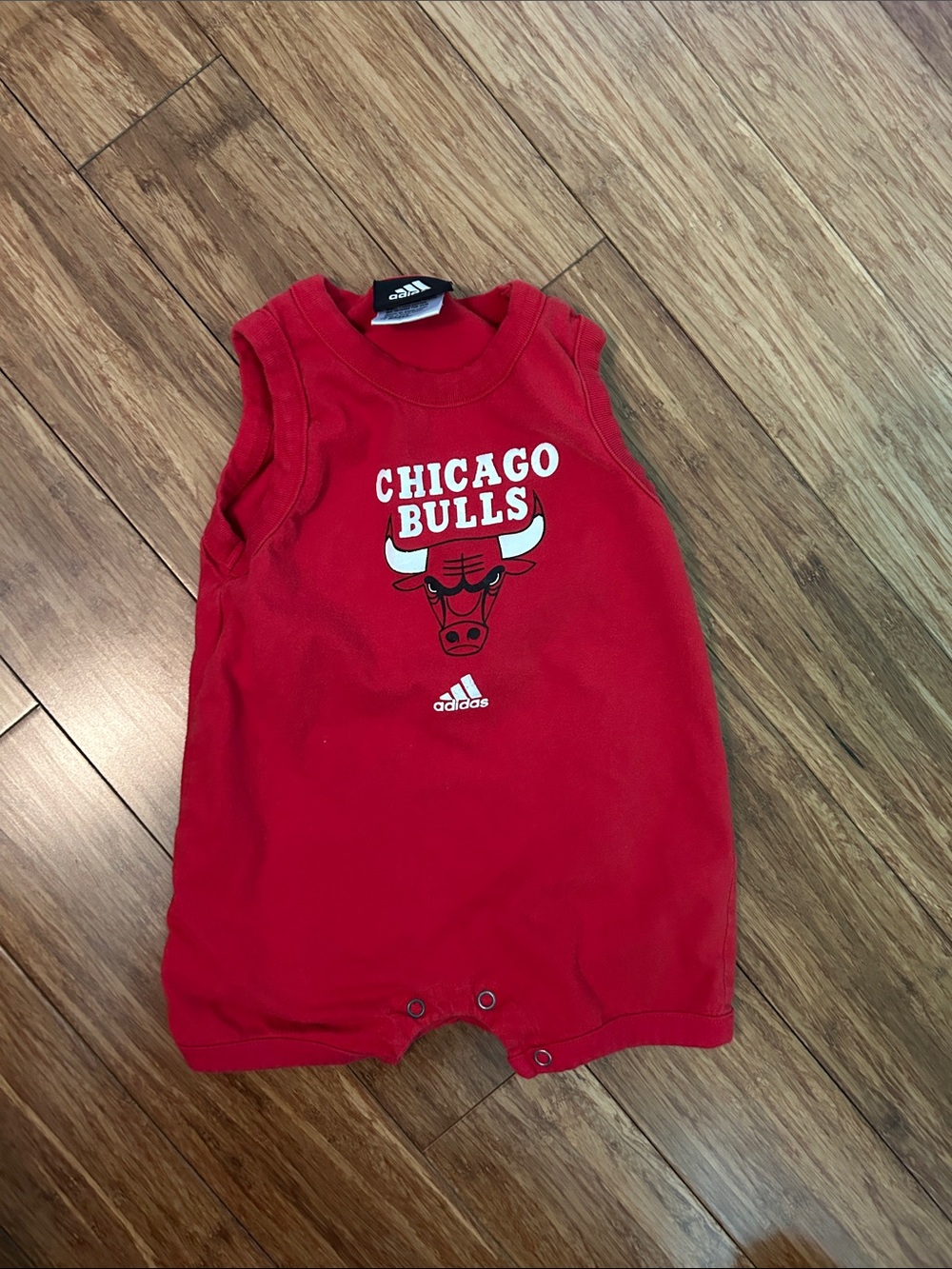 adidas Red Chicago Bulls Infant Sleeveless Romper